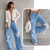 Calça Jeans R$59,90 R$99,99 - R$129,00 -40% Feminina Wide Leg rasgada pantalona - loja online