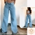 Calça Jeans R$59,90 R$99,99 - R$129,00 -40% Feminina Wide Leg rasgada pantalona - Grsmarke