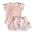 Conjunto Body manga Curta e Bermuda Ursinho Ted | Rosa