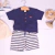 Conjunto Camiseta e Bemuda Moletinho| Azul Marinho
