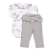 Conjunto Body Manga Longa com Babados e Calça Coala | Cinza