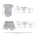 Conjunto Body manga Curta e Bermuda Ursinho Festa | Multicolor - KinderBlü
