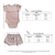 Conjunto Body manga Curta e Bermuda Ursinho Ted | Rosa - loja online