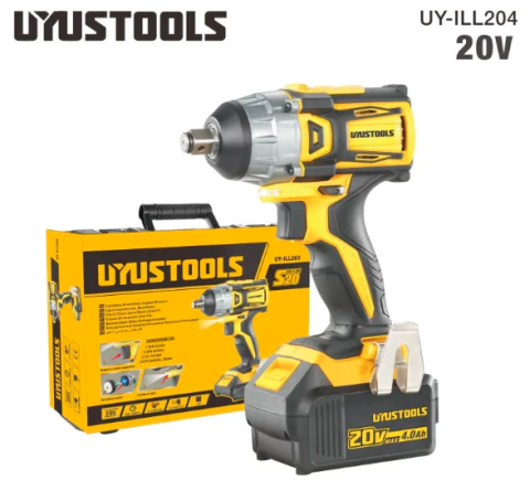 Chave de Impacto Bateria 20V Brushless UYUSTOOLS – UY-ILL204 | 300 N·m