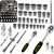 Kit Ferramentas 599 pçs Maleta Aluminio Titanium 5731 - Asc Comércio e Reprsentação Ltda