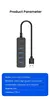 Imagem do Hub USB 3.0/2.0 de 4 Portas – Expansor de Alta Velocidade Tipo C para Computadores e Acessórios