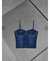 TOP CORSET SNAKE AZUL - Showroom Valencia 