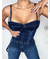 TOP CORSET SNAKE AZUL - comprar online