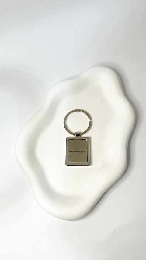 Chaveiro Quadrado Premium Personalizado - Aço inox