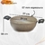 Jogo de Panelas Frigideira 26Cm Frigideira 04 Ovos e Panela Wok 24Cm Cor Bege