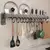 Rack de Armazenamento de Cozinha – Prateleira Montada na Parede com Ganchos Móveis na internet