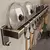 Rack de Armazenamento de Cozinha – Prateleira Montada na Parede com Ganchos Móveis - Casa e Decoração | Domu Shop