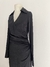 Vestido de fiesta negro drapeado Nuevo H&M Talle XS