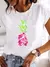 Camiseta feminina de manga curta explosiva inseto borboleta libélula impressão - bazar online