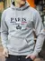 Camiseta com capuz com estampa de Paris para homens casual outono inverno