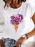 Camiseta feminina de manga curta explosiva inseto borboleta libélula impressão - bazar online