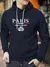 Camiseta com capuz com estampa de Paris para homens casual outono inverno - comprar online