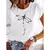 Camiseta feminina de manga curta explosiva inseto borboleta libélula impressão - comprar online