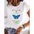Camiseta feminina de manga curta explosiva inseto borboleta libélula impressão - loja online