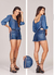 Short patogê,com pedrarias nas laterais - comprar online