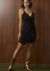 Vestido Tom Back curto em malha lurex