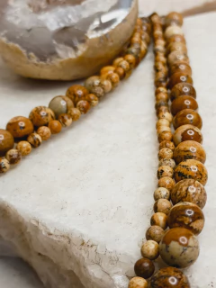 Gargantilla Jaspe Madera - comprar online