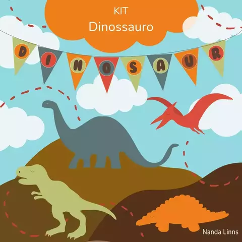 Kit Digital Dinossauros - comprar online