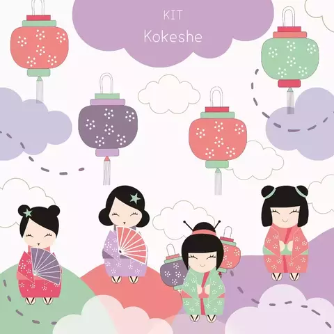 Kit Digital Kokeshe - comprar online