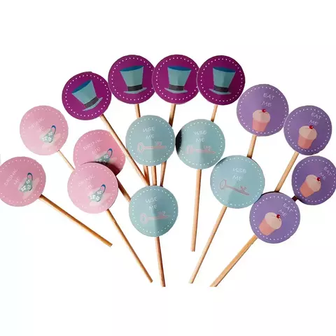 Topper para Doces Chá da Alice