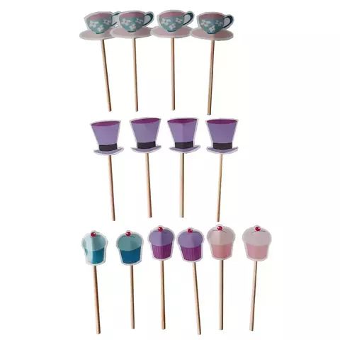 Topper para Doces Recortados Chá da Alice