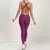 Sem costura macacões de yoga esportes fitness suspender quadril levantar cruz b - Variedades Falu