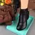 Botas de couro para mulheres, botas de gancho, sapatos retrô, nova moda, outono - loja online