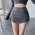 Xpqbb mulheres verão mini saias com cordão sexy cintura alta envolto hip saia - Variedades Falu