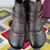 Botas de couro para mulheres, botas de gancho, sapatos retrô, nova moda, outono na internet