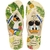 Chinelo Havaianas Top com estampa do Pato Donald e tema tropical, apresentando folhas, flores e abacaxis.