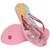 Chinelo infantil Havaianas Slim rosa com estampa das princesas da Disney e detalhes em brilho
