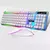 Jogo teclado mouse semi mecânico rgb led gamer jogo m400/m300 com fio - KantanShop
