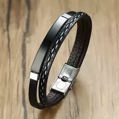 Pulseira de Couro Vnox! na internet