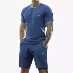 2025 verão novo masculino impresso camiseta de manga curta + shorts terno, roup