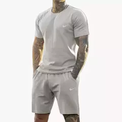 2025 verão novo masculino impresso camiseta de manga curta + shorts terno, roup - Full Store