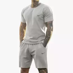2025 verão novo masculino impresso camiseta de manga curta + shorts terno, roup na internet