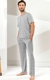 REF. 1414 - PIJAMA MASCULINO CINZA, CHUMBO, PRETO E MARINHO
