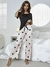 REF. 1665 - PIJAMA FEMININO BLUSA PRETA E CALÇA POA