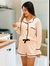 REF. 1631 - PIJAMA BOTÃO SHORTS MANGA LONGA