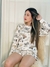 1690 - PIJAMA FEMININO CAVALOS SHORTS DET LAT COM MANGA LONGA na internet