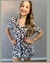 Ref. 1661 - PIJAMA FEMININO BOTÃO SHORTS ANIMAL PRINT PESSEGO - Alecrim Pijamas