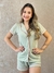 REF. 1630 - PIJAMA BOTÃO SHORTS POÁ VERDE - comprar online