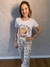 Imagem do REF. 1711 - PIJAMA MANGA CURTA A CALÇA CAPIVARA