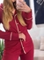 REF. 1404 - PIJAMA BOTÃO ALFAIATARIA FEMININO BORDO C/ CALÇA na internet