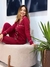 REF. 1404 - PIJAMA BOTÃO ALFAIATARIA FEMININO BORDO C/ CALÇA - Alecrim Pijamas